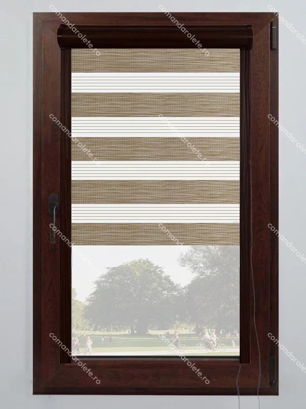 Rolete Textile Noapte-Zi Nature Casetate C501 (Crem)