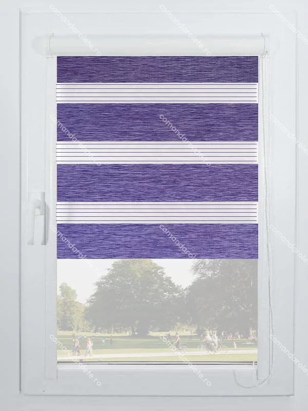 Rolete Textile Noapte-Zi Nature Casetate C509 (Mov lila)
