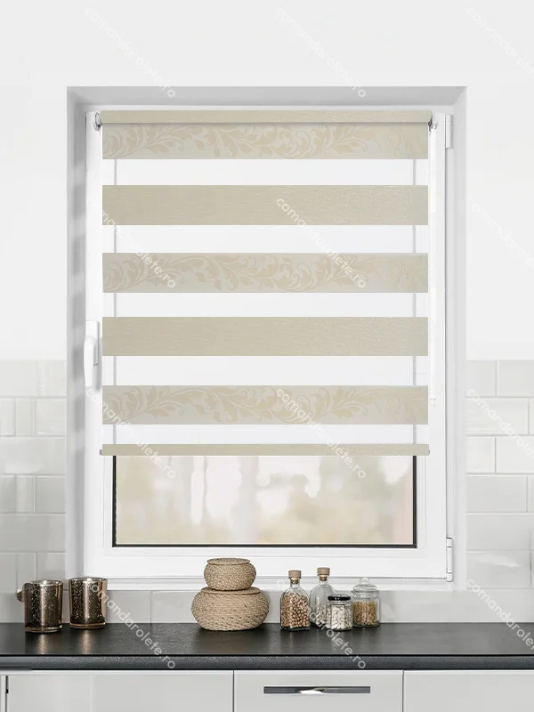 Rolete Textile Noapte-Zi Exclusive S1F (Crem deschis)